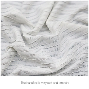 Micro fiber nylon spandex 3D flower jacquard fabric making factory